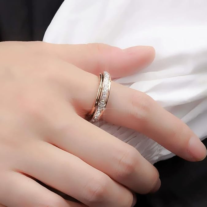 Sparkling Spinning Ring, Relieves Anxiety, Symbolizes Vows & Luck, Waterproof & Fade-Resistant💍