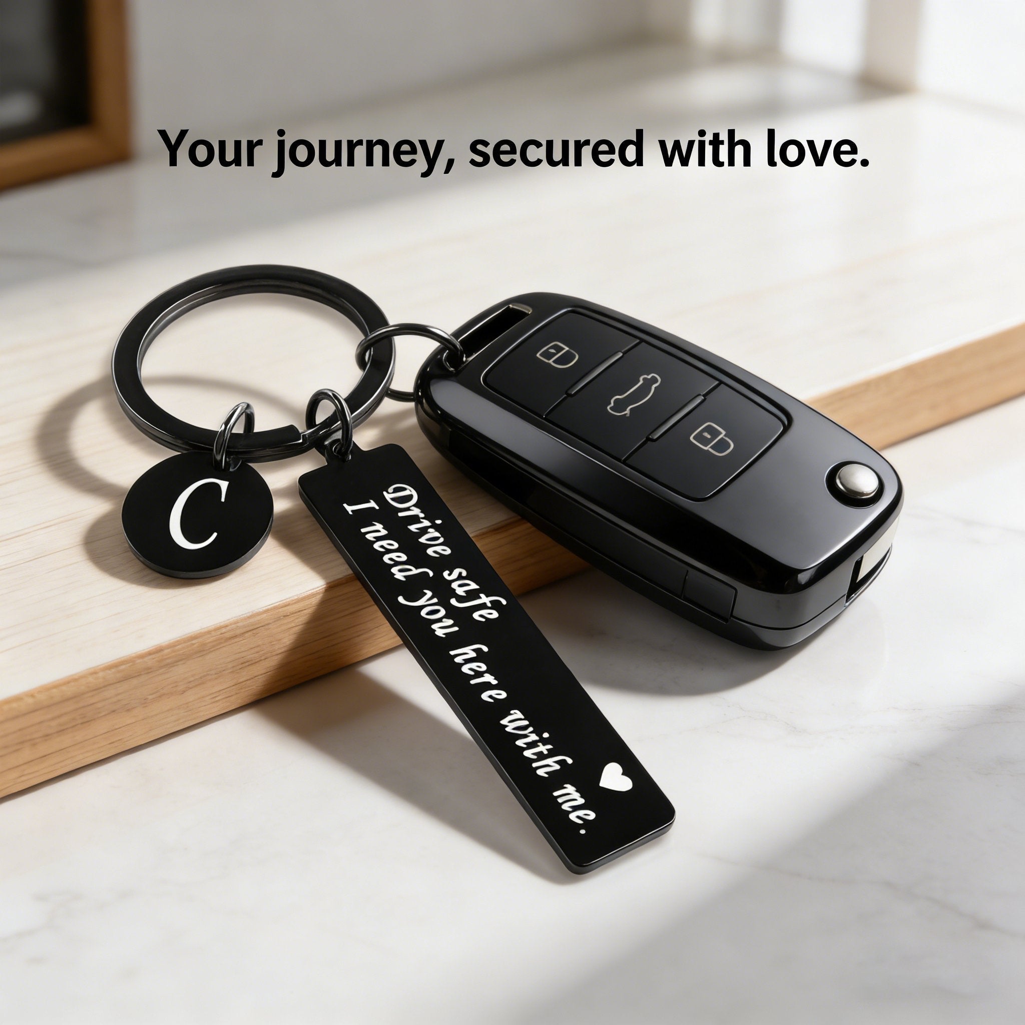 🔑 Customizable Heartwarming Keychain | Hang "Your Care" on Their Keys ❤️