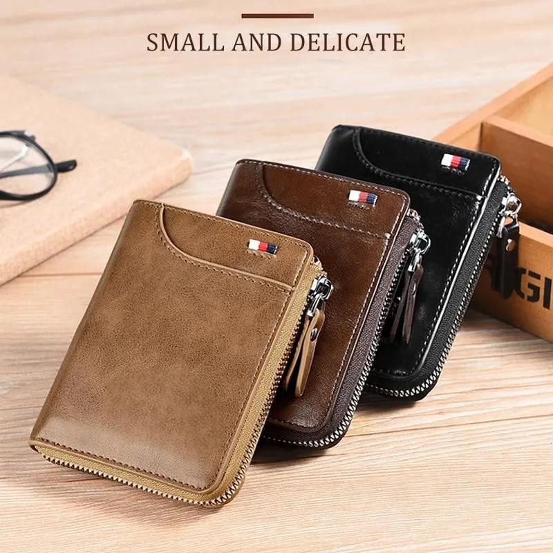 Men Wallet Zipper  Purse ( RFID PROTECTED )
