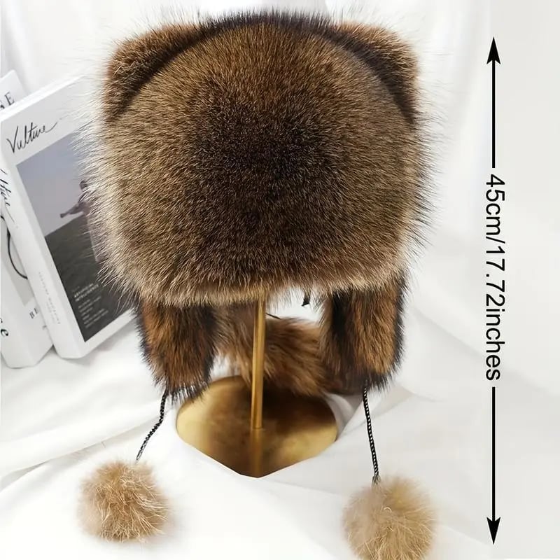 2025 Raccoon Tail Mood Hat – Retro Y2K Detachable Fluffy Earmuffs, Hypoallergenic Winter Accessory, Machine-Washable, Cozy Cottagecore Style for Outdoor and Casual Wear