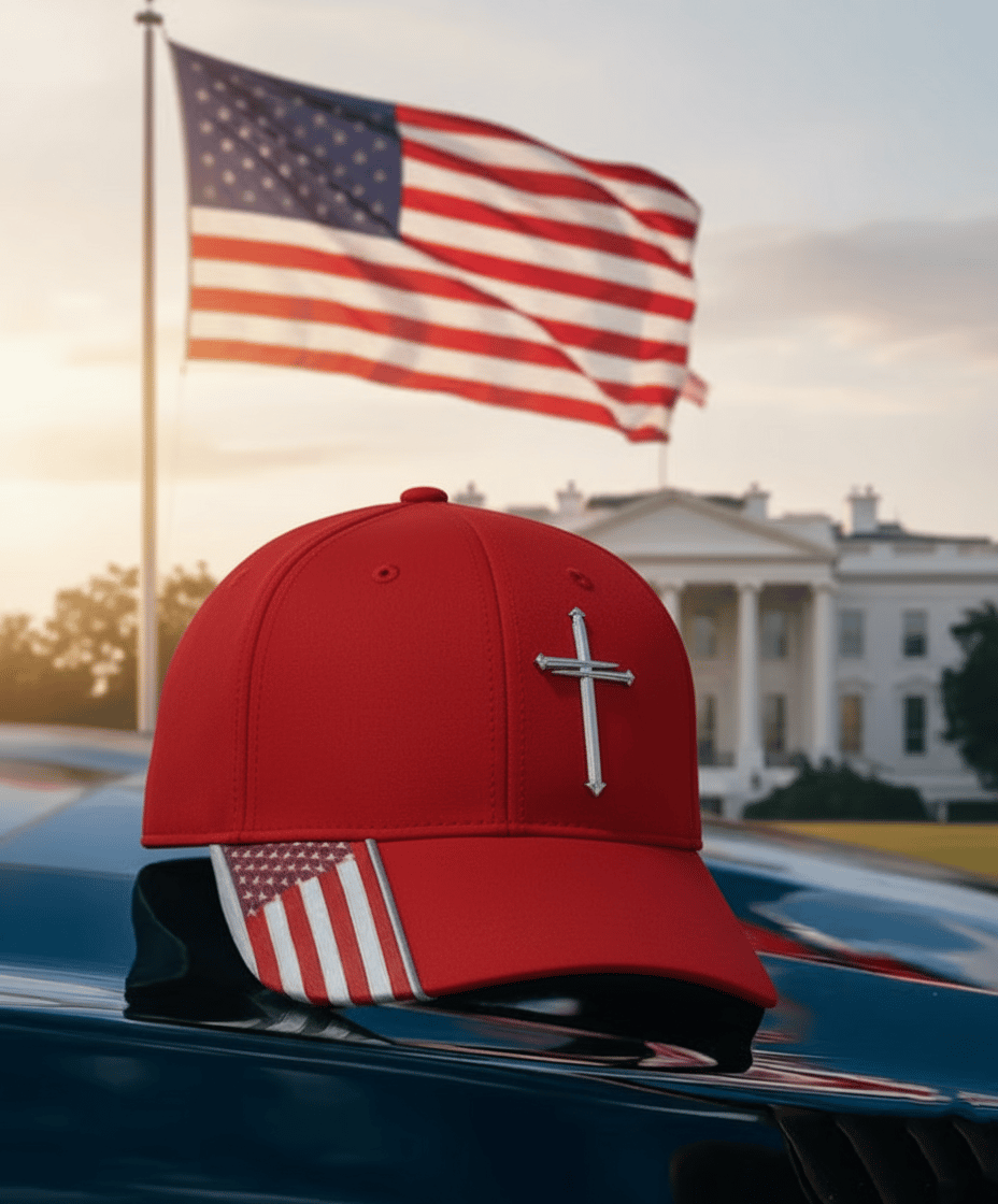 Jesus 3-Nail Cross & Crown of Thorns Christian Embroidered Adjustable Hat ✝️