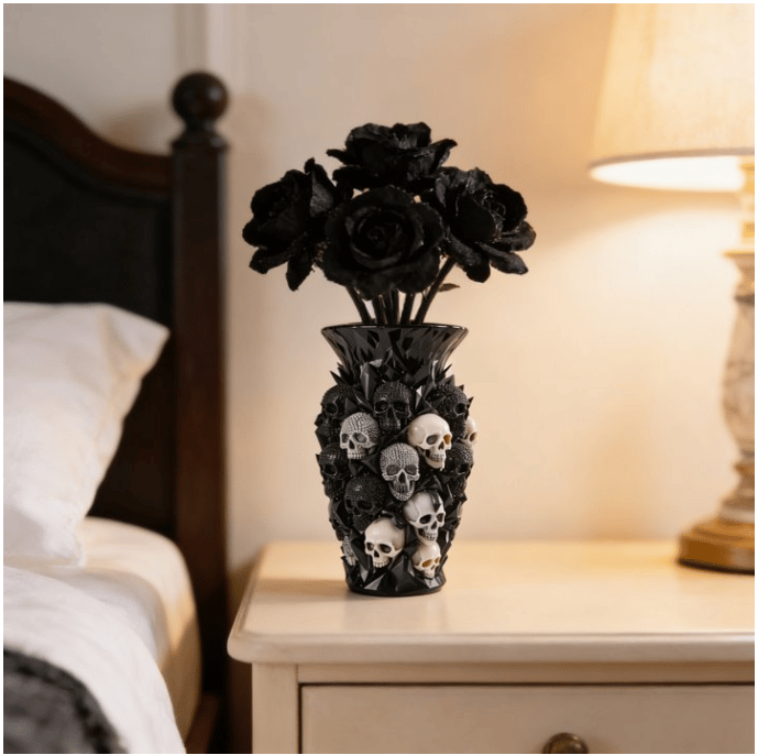 💀  Skull Vase – Where Darkness Meets Elegance ✨