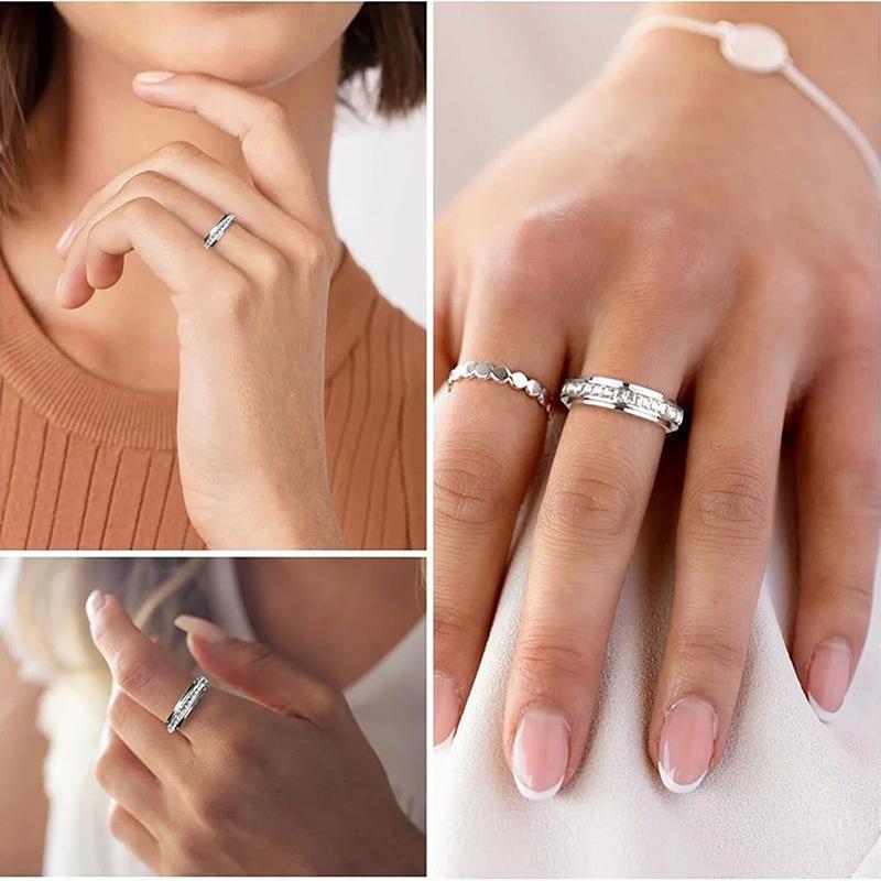 Sparkling Spinning Ring, Relieves Anxiety, Symbolizes Vows & Luck, Waterproof & Fade-Resistant💍
