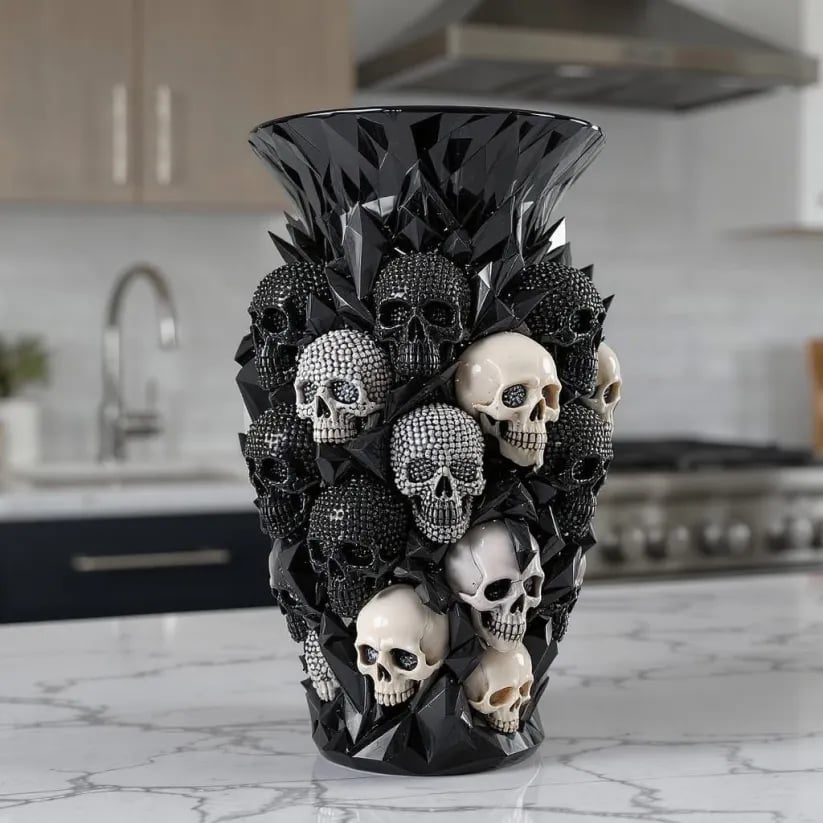 💀  Skull Vase – Where Darkness Meets Elegance ✨