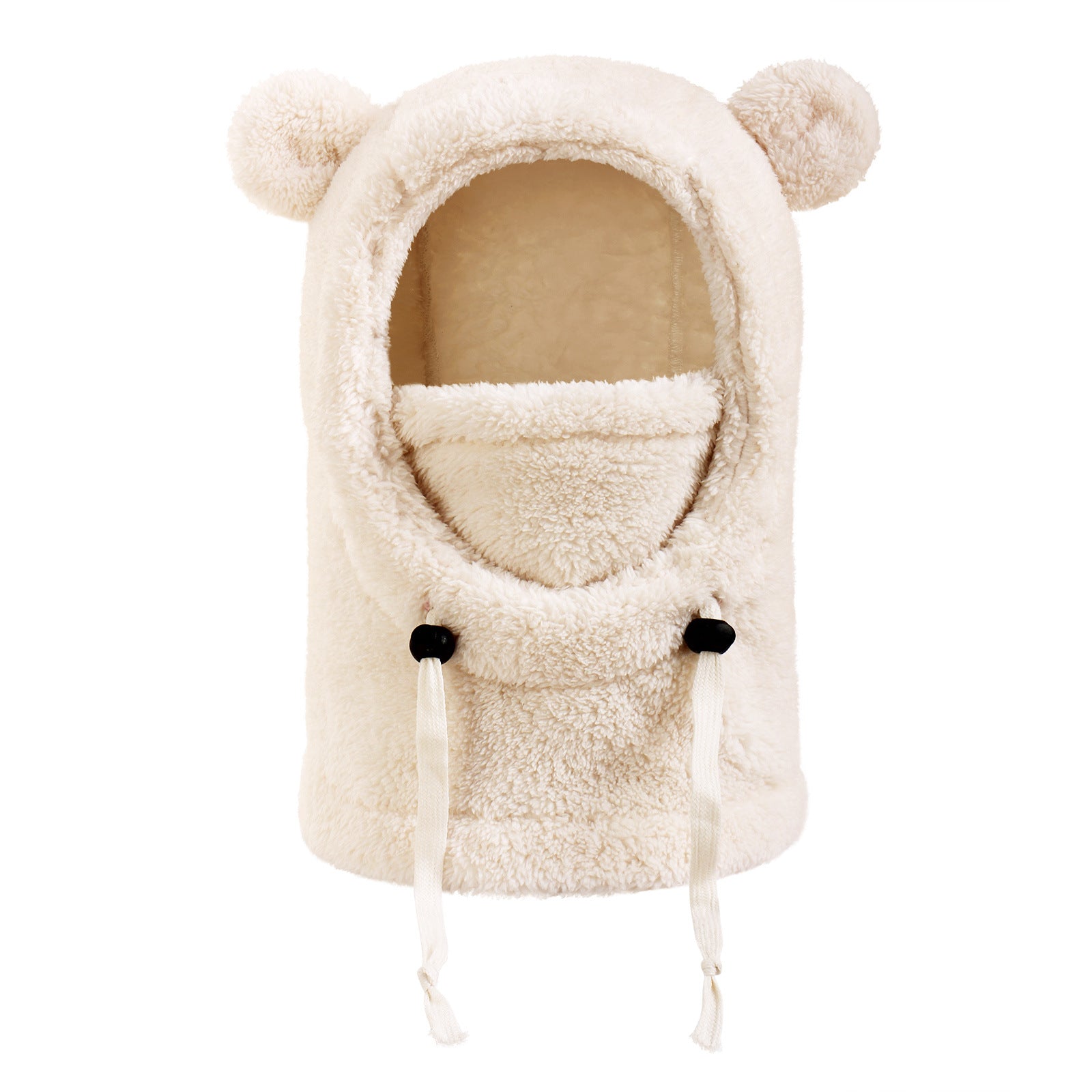 Winter Balaclava & Neck Warmer Hat - Windproof Thermal Kids Full Face Mask with Detachable Hood