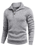 Men's  Fitted Long Sleeve Turtleneck Pullover Sweater