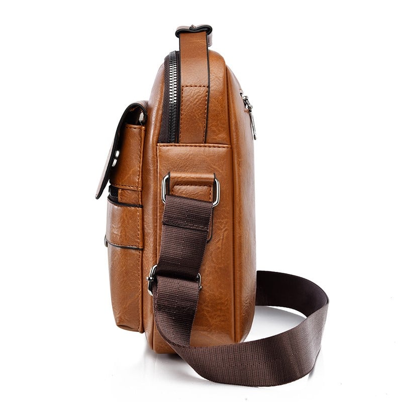 Men's PU Leather Crossbody Bag