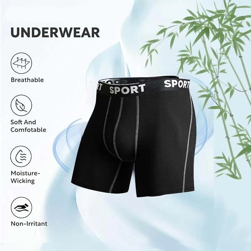 5 Pack Men's Letter Tape Boxer Brief, Casual Comfy Breathable Underwear for Daily Wear