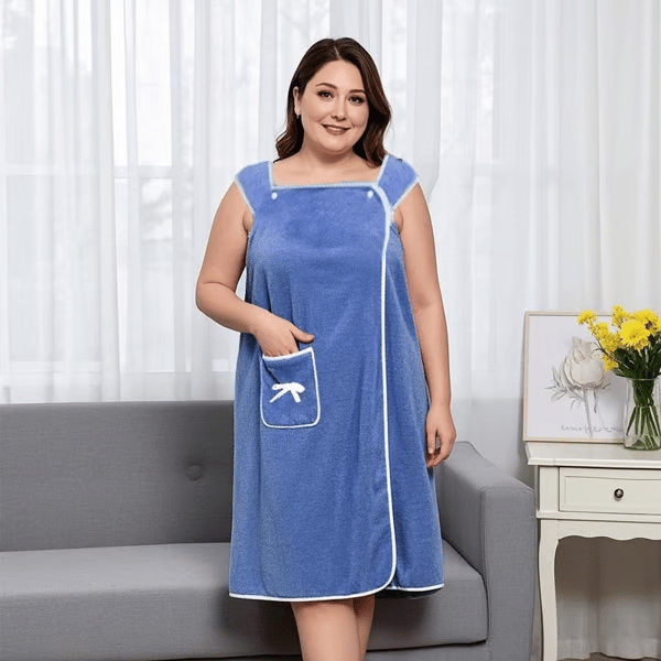 🏆 50K+ SOLD! ✨ Plus Size Women's Wearable Shower Skirt